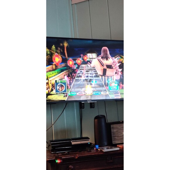 PS3 React Black Wireless Guitar for Guitar Hero, NO DONGLE, TESTED WORKS GREAT - Picture 3 of 14